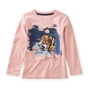 Tea Collection NWT Tiger & Town Graphic Tee. Size 2